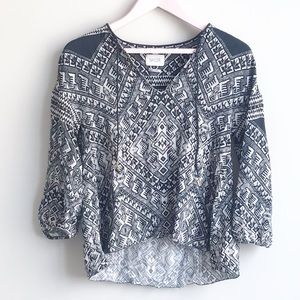 SAYLOR Chiarra Studded Peasant Blouse